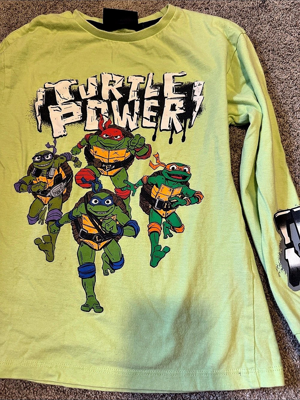 Nickelodeon Teenage Mutant Ninja Turtles Long Sleeve Tee Boys 7-8 Years Like New